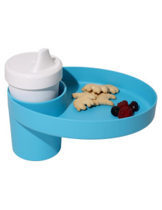 Bandeja de Viaje Ovalada Azul para Soporte de Taza - Hecha en EE. UU.
