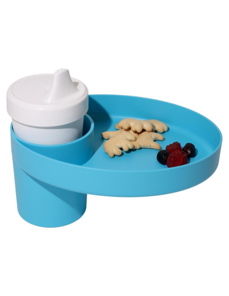 Bandeja de Viaje Ovalada Azul para Soporte de Taza - Hecha en EE. UU.