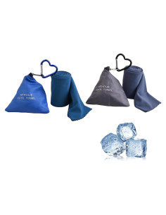 2 Toallas Refrigerantes KFHOLIE 101.6x30.5cm Azul para Deportes