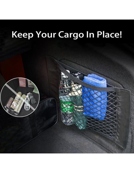 Red de Carga de Malla MOJIOO para Maletero de Coche 40x25cm Red de Carga de Malla MOJIOO para Maletero de Coche 40x25cm
