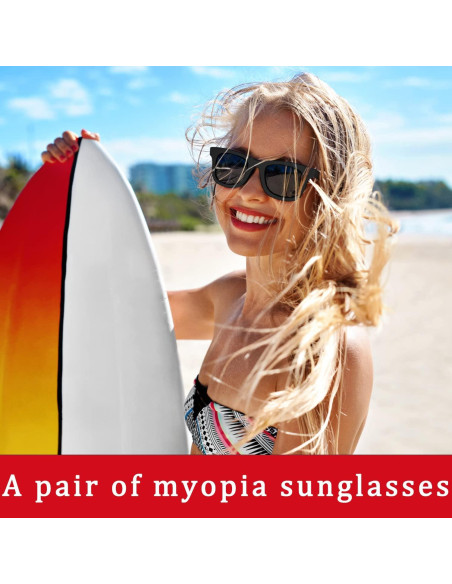 Gafas de sol miopía ALWAYSUV -2.0 negras TR90 unisex