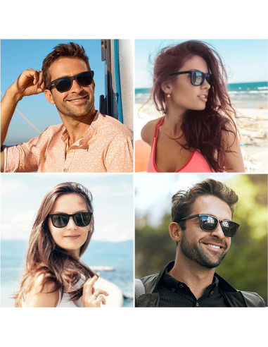 Gafas de sol miopía ALWAYSUV -2.0 negras TR90 unisex