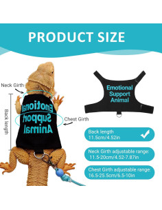 Arnés Ajustable para Lagartos HOKABLE - Azul, 11.5-20 cm 2