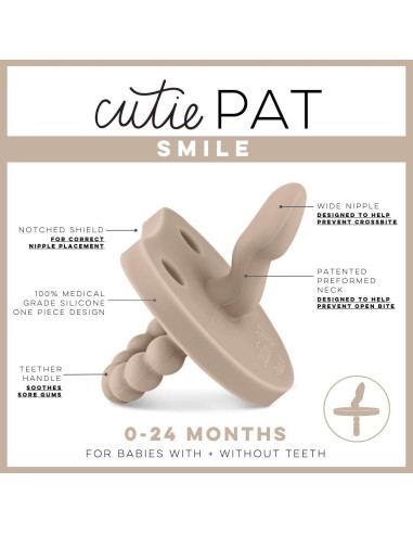 Chupete y Mordedor Ortodóntico Ryan & Rose Duna - 100% Silicona