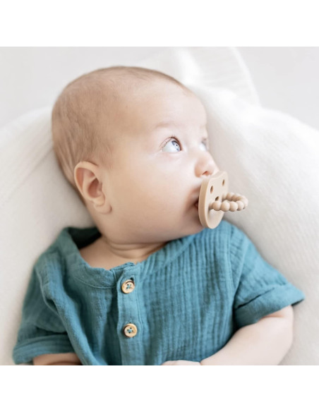 Chupete y Mordedor Ortodóntico Ryan & Rose Duna - 100% Silicona