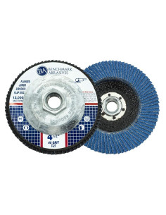 Discos de Aleta Jumbo Zirconia 4.5" 40 Grano Benchmark Abrasives