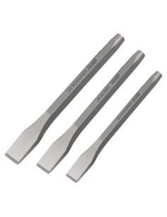 C&T Kit de Cinceles Fríos 3 Piezas Acero Vanadio 9.5, 12.7, 15.9 mm