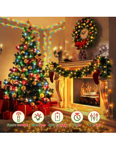 Luces de Navidad 1000 LED Hezbjiti 403FT IP44 Multicolor 2
