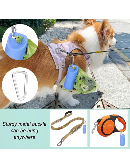 Dispensador de bolsas de excremento para perro USHARP azul