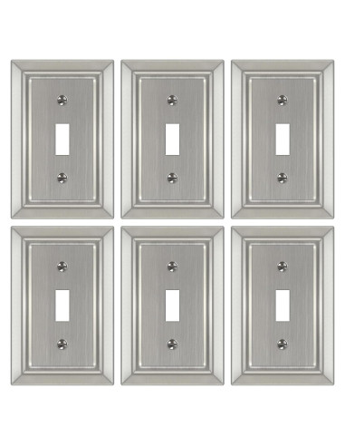 Placa de Pared de Metal Dyekou 1-Gang Níquel Satinado