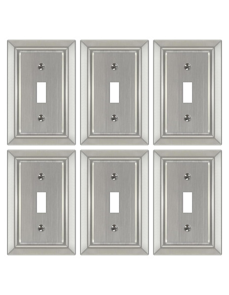 Placa de Pared de Metal Dyekou 1-Gang Níquel Satinado