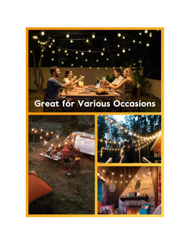 Luces de Cadena Solares Brightown 10.36m LED G40 Impermeables