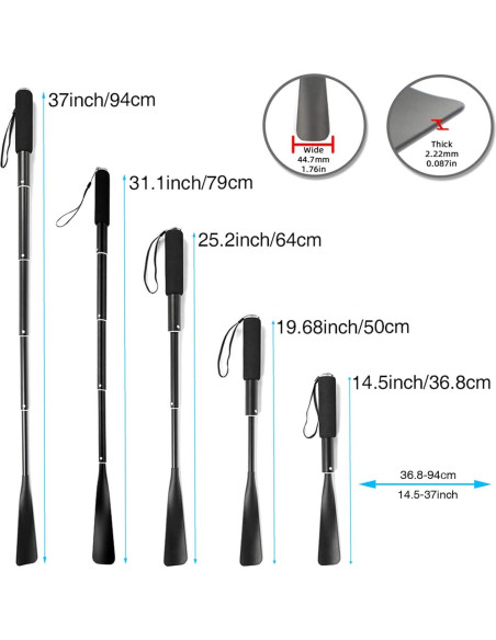 Calzador Retráctil JJDPARTS de Aluminio 36.8-94 cm Negro