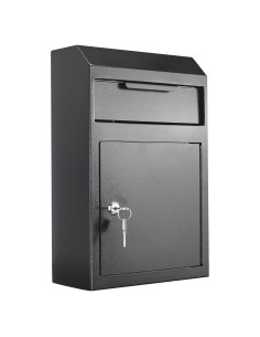 Caja Fuerte de Depósito POCHAR Montada en Pared Metal Negra