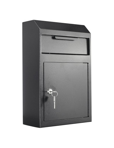 Caja Fuerte de Depósito POCHAR Montada en Pared Metal Negra