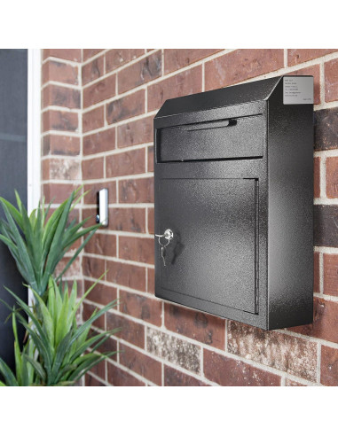 Caja Fuerte de Depósito POCHAR Montada en Pared Metal Negra