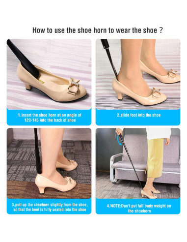 Calzador Retráctil JJDPARTS de Aluminio 36.8-94 cm Negro