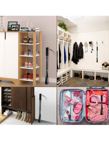 Calzador Retráctil JJDPARTS de Aluminio 36.8-94 cm Negro