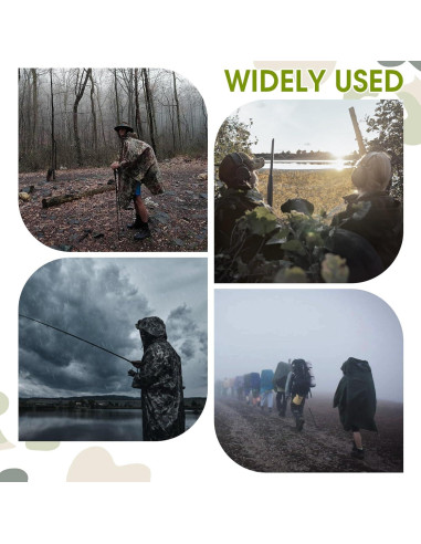 Poncho de Lluvia Camohute Multicam Impermeable Extra Grande