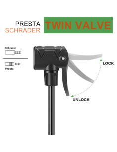 Bomba de Bicicleta CXWXC con Manómetro 160 PSI - Negra 2