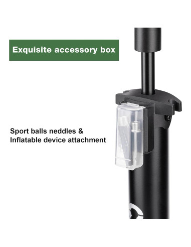 Bomba de Bicicleta CXWXC con Manómetro 160 PSI - Negra