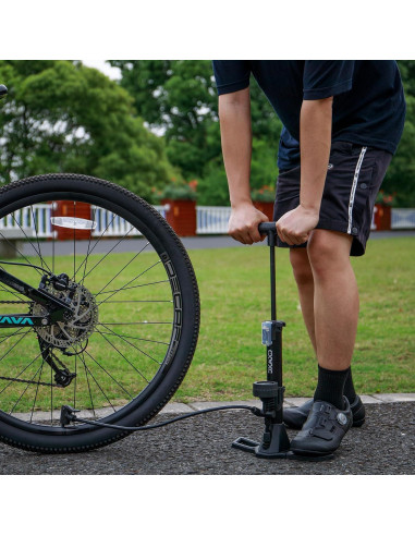 Bomba de Bicicleta CXWXC con Manómetro 160 PSI - Negra