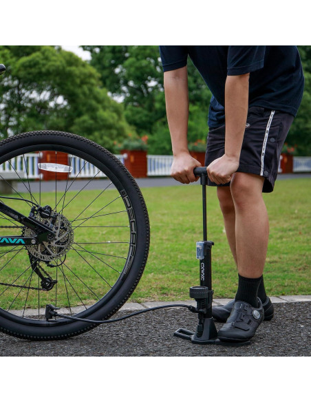 Bomba de Bicicleta CXWXC con Manómetro 160 PSI - Negra
