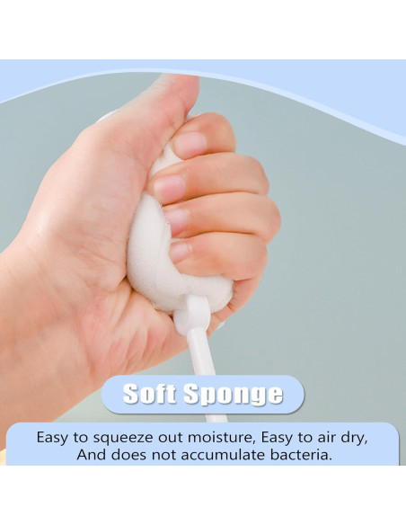 Cepillos de Botellas de Esponja INVODA 3 Piezas 29.5x6 cm