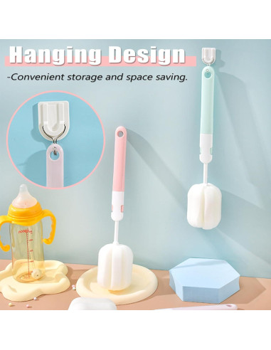 Cepillos de Botellas de Esponja INVODA 3 Piezas 29.5x6 cm