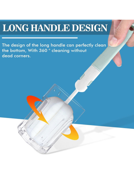 Cepillos de Botellas de Esponja INVODA 3 Piezas 29.5x6 cm