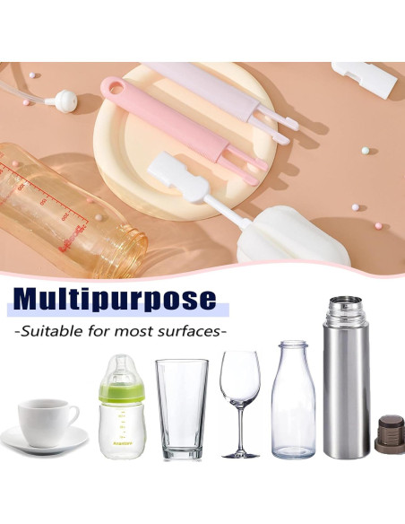 Cepillos de Botellas de Esponja INVODA 3 Piezas 29.5x6 cm