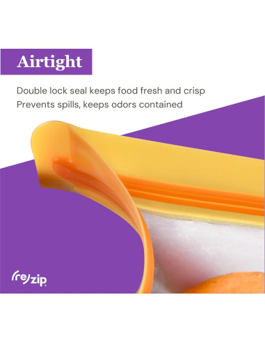 Bolsas Reutilizables Clip-On re)zip Cobalto - Paquete de 2