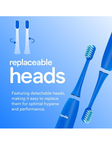 Cepillo de Dientes Eléctrico HISMILE Azul Brillante, 3 Modos