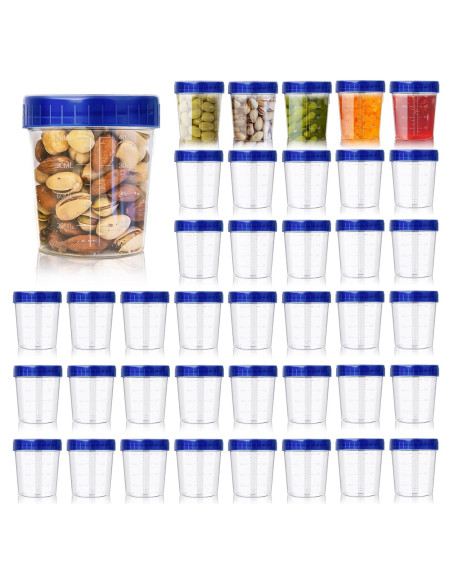 Paquete de 40 Contenedores Rectangulares 4oz Qyyiguf con Tapa