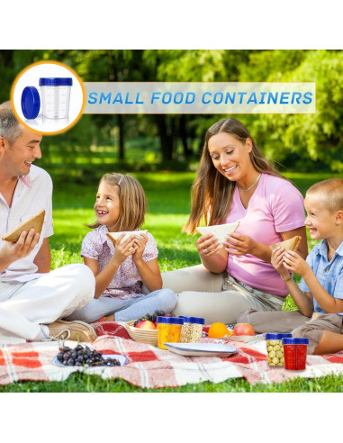 Paquete de 40 Contenedores Rectangulares 4oz Qyyiguf con Tapa