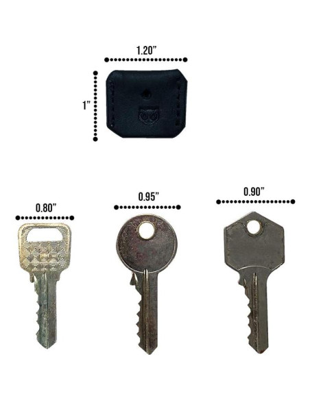 Set de 5 Cubiertas de Llave Hide & Drink en Cuero de Grano Completo