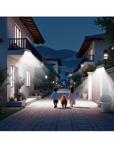 Luces de Inundación Solares CREATESTAR 50W con Control Remoto