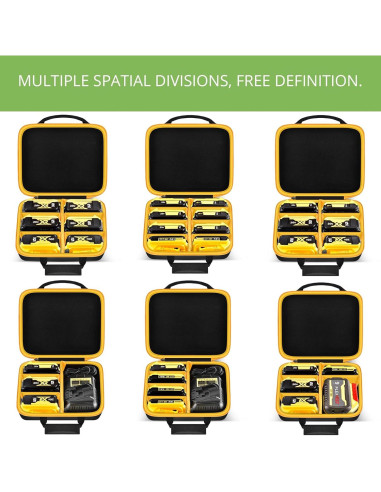 Caja de Almacenamiento para Baterías Dewalt 20V/60V - Amarillo