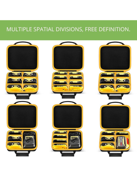 Caja de Almacenamiento para Baterías Dewalt 20V/60V - Amarillo
