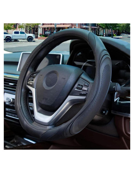 Funda de Volante de Coche Couslcd 38 cm Cuero Antideslizante