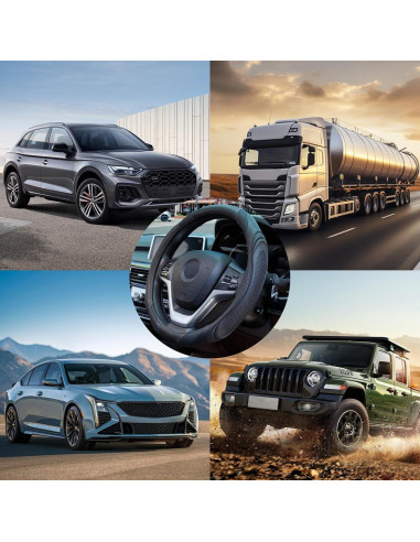 Funda de Volante de Coche Couslcd 38 cm Cuero Antideslizante