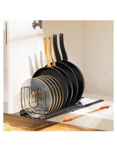 Organizador Deslizante de Ollas y Sartenes Housolution Negro