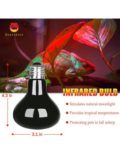 Lámpara de Calor Infrarroja 75W NEPTONION para Reptiles 2