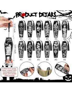 60 Marcadores de Tumba Halloween Kolldenn con Borlas Negras 2