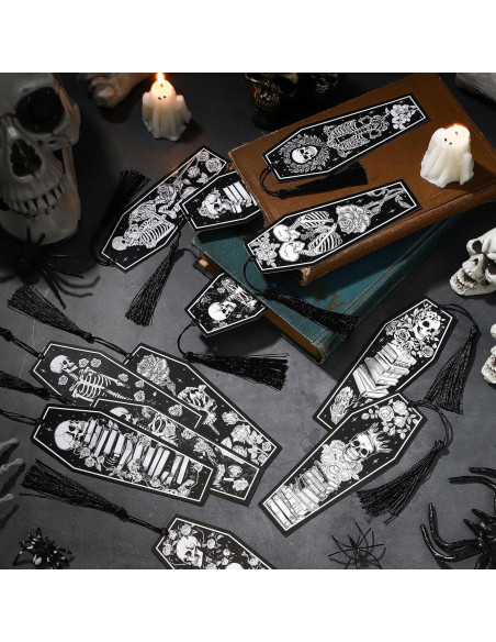 60 Marcadores de Tumba Halloween Kolldenn con Borlas Negras