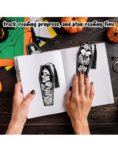 60 Marcadores de Tumba Halloween Kolldenn con Borlas Negras