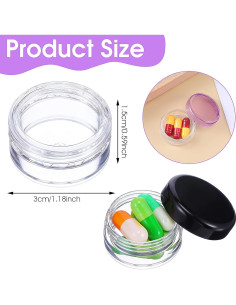 10 Cajas Organizadoras de Pastillas Dimeho Portátiles 3.8 cm 2