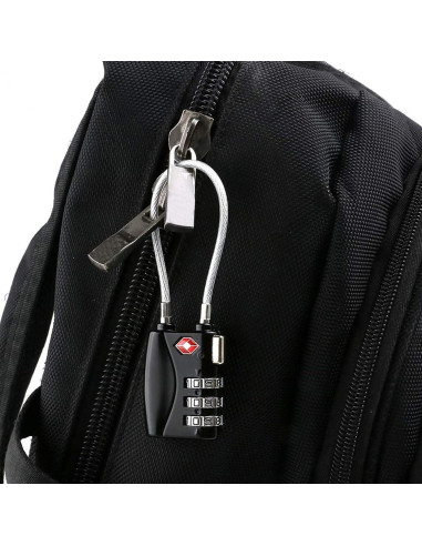 AOUTACC 2 Pack Candado TSA y Etiquetas de Equipaje Aluminio