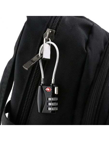 AOUTACC 2 Pack Candado TSA y Etiquetas de Equipaje Aluminio