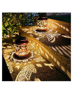 2 Paquete Linternas Solares de Mariposa TIGGSY IP65 para Jardín